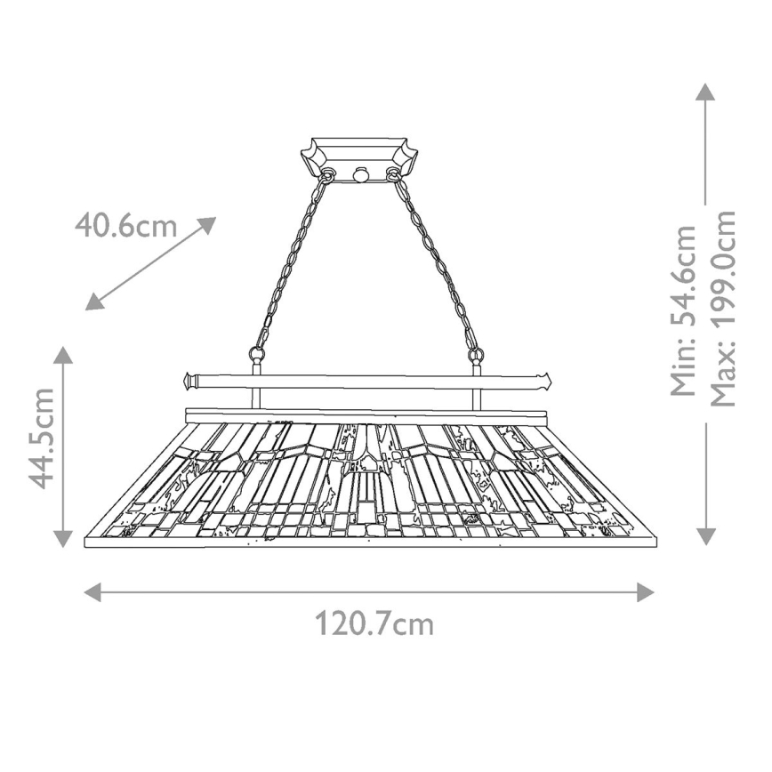 Elstead - Lustr na řetězu INGLENOOK 3xE27/100W/230V   