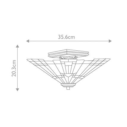 Elstead - Stropní svítidlo Tiffany INGLENOOK 2xE27/60W/230V    
