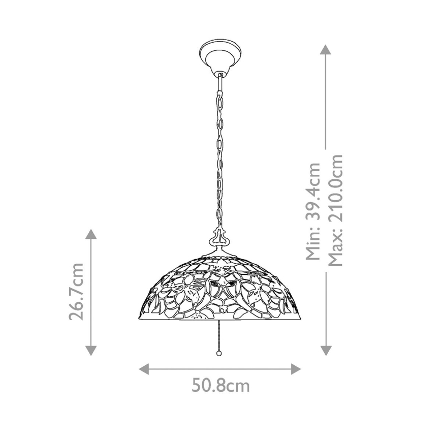 Elstead - Lustr na řetězu KAMI 3xE27/60W/230V   