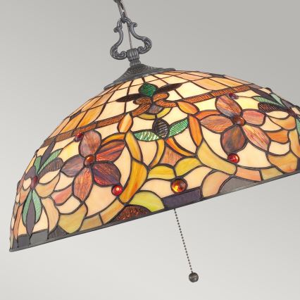Elstead - Lustr na řetězu Tiffany KAMI 3xE27/60W/230V   