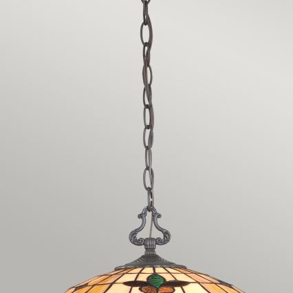 Elstead - Lustr na řetězu Tiffany KAMI 3xE27/60W/230V   