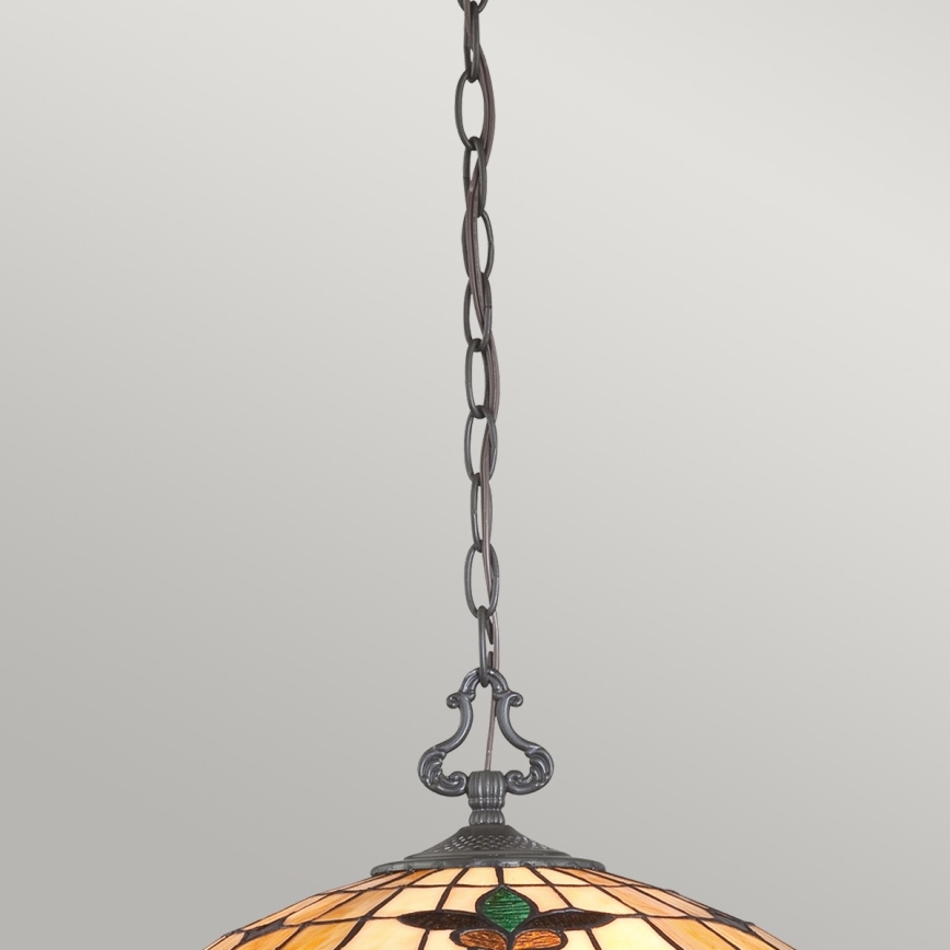 Elstead - Lustr na řetězu Tiffany KAMI 3xE27/60W/230V   