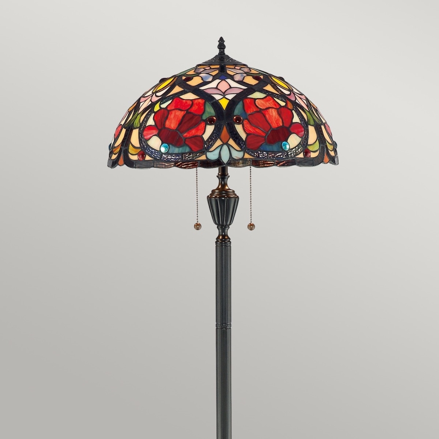 Elstead - Stojací lampa Tiffany LARISSA 2xE27/100W/230V    