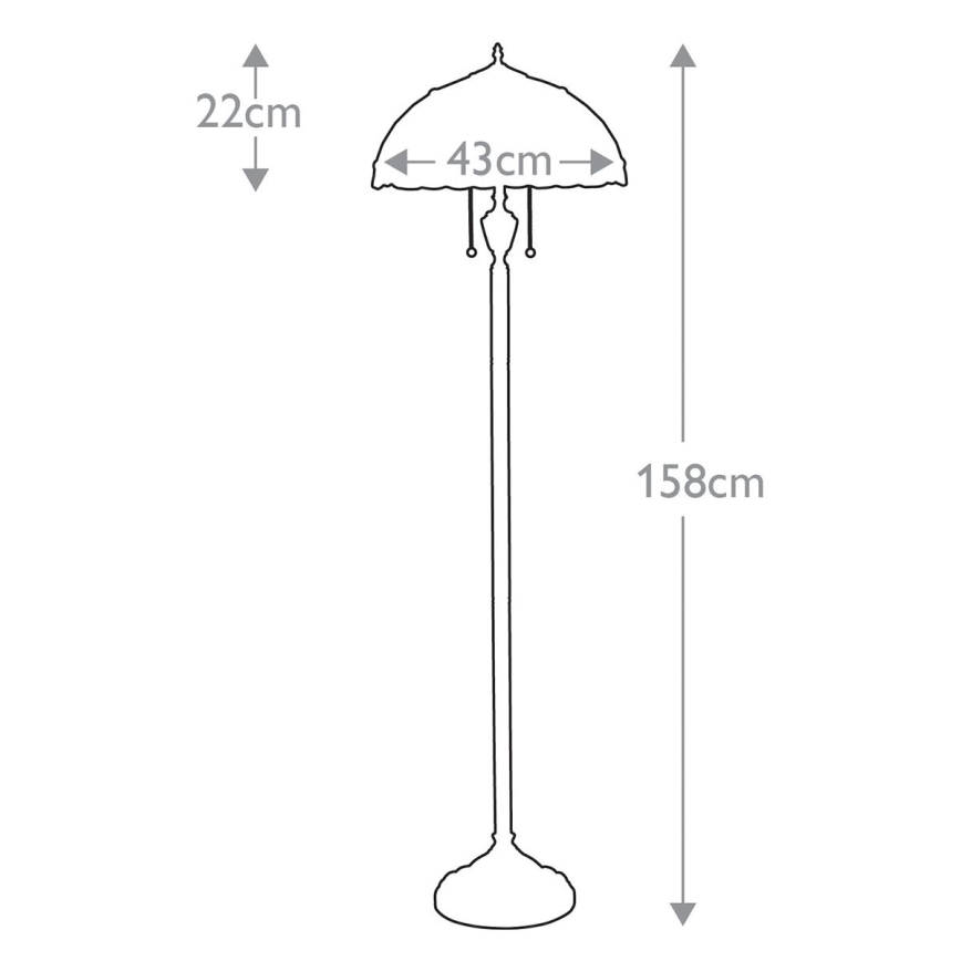 Elstead - Stojací lampa Tiffany LARISSA 2xE27/100W/230V    