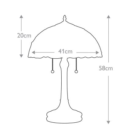 Elstead - Stolní lampa Tiffany LARISSA 2xE27/60W/230V    