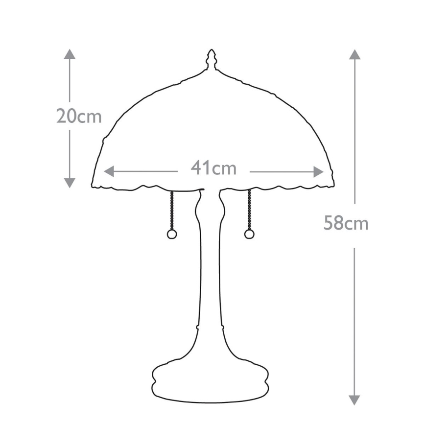 Elstead - Stolní lampa Tiffany LARISSA 2xE27/60W/230V    