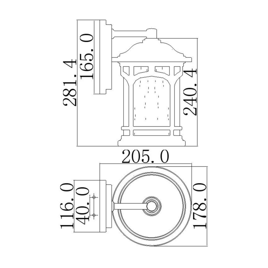 Elstead - Venkovní svítidlo MARBLEHEAD 1xE27/75W/230V IP44