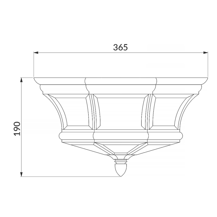 Elstead - Venkovní stropní svítidlo NEWBURY 3xE14/40W/230V IP44  