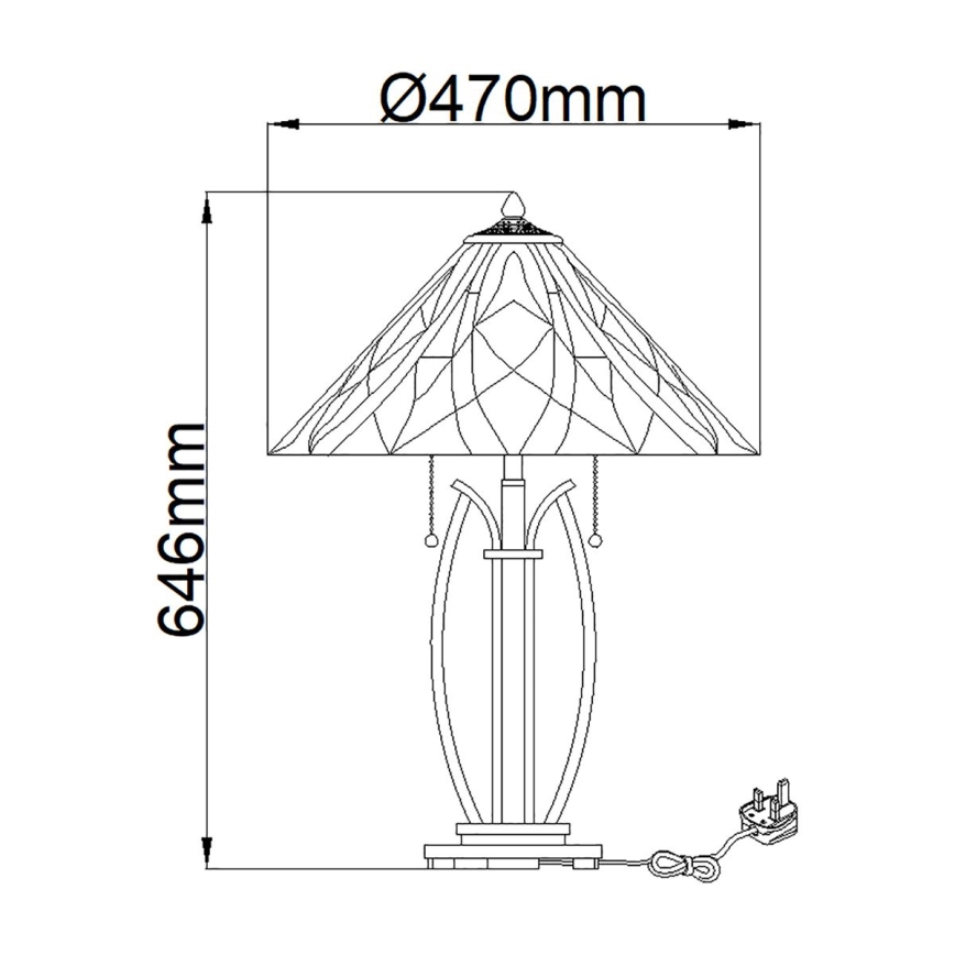 Elstead - Stolní lampa Tiffany VICTORY 2xE27/60W/230V    