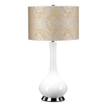Elstead - Stolní lampa MILO 1xE27/60W/230V šedá/zlatá