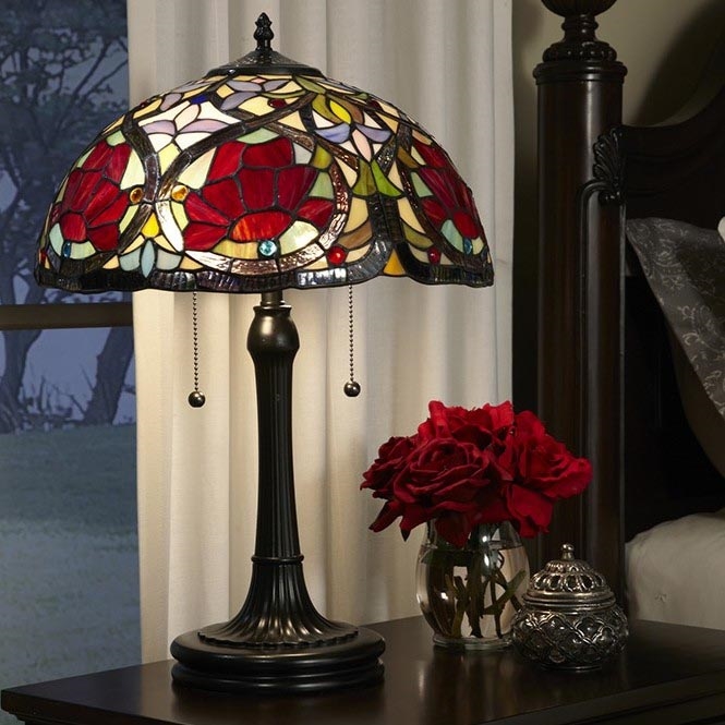 Elstead - Stolní lampa Tiffany LARISSA 2xE27/60W/230V    