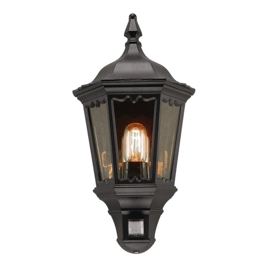 Elstead - Venkovní nástěnné svítidlo se senzorem MEDSTEAD 1xE27/100W/230V IP43