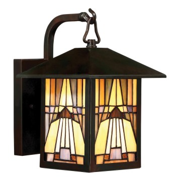 Elstead - Venkovní nástěnné svítidlo Tiffany INGLENOOK 1xE27/60W/230V IP44    