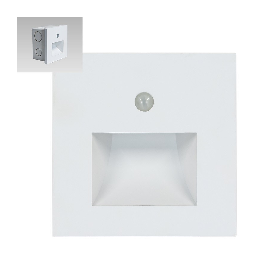 Emithor 70414 - LED Schodišťové svítidlo se senzorem SUNNY LED/1W/230V 4000K bílá