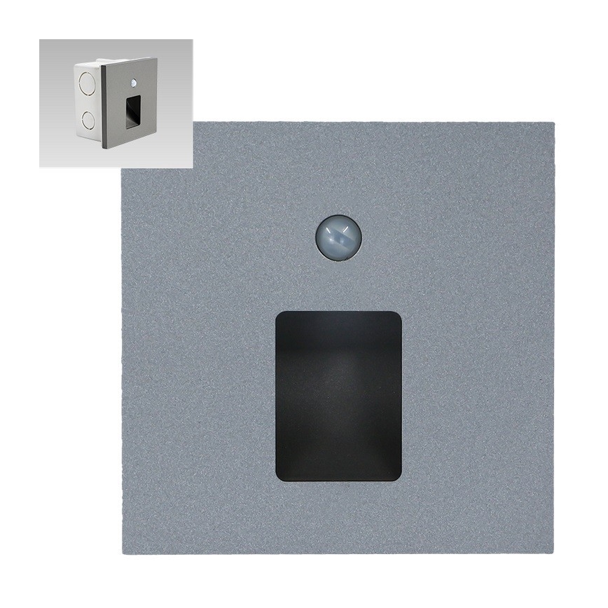 Emithor 70422 - LED Schodišťové svítidlo se senzorem VIX LED/1W/230V 4000K šedá