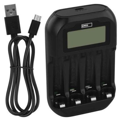 Nabíječka baterií s LCD displejem 4xAA/AAA 5V