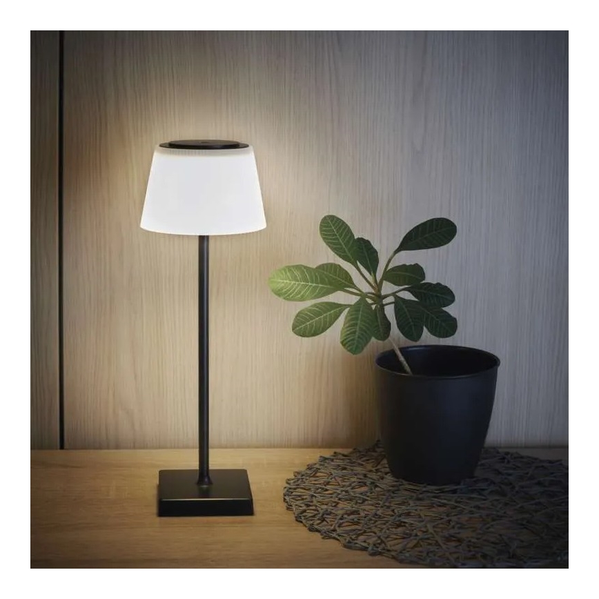 LED Stmívatelná nabíjecí lampa KATIE LED/4W/10V 1800mAh IP44 CRI 90 černá