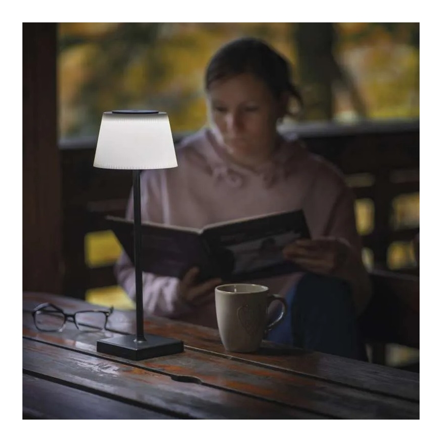 LED Stmívatelná nabíjecí lampa KATIE LED/4W/10V 1800mAh IP44 CRI 90 černá