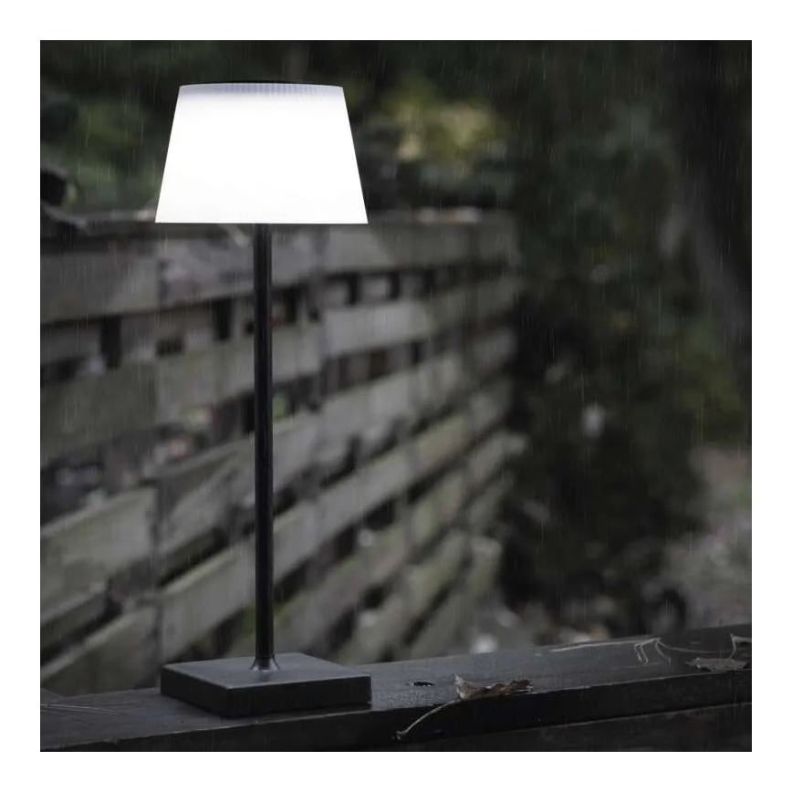 LED Stmívatelná nabíjecí lampa KATIE LED/4W/10V 1800mAh IP44 CRI 90 černá