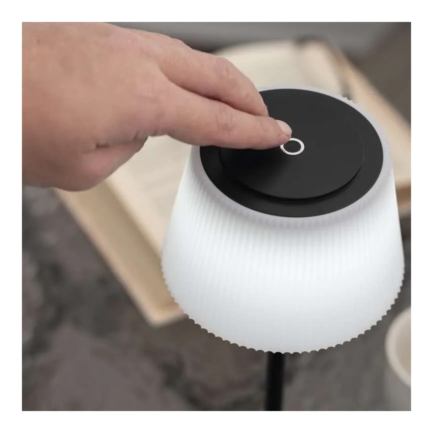 LED Stmívatelná nabíjecí lampa KATIE LED/4W/10V 1800mAh IP44 CRI 90 černá