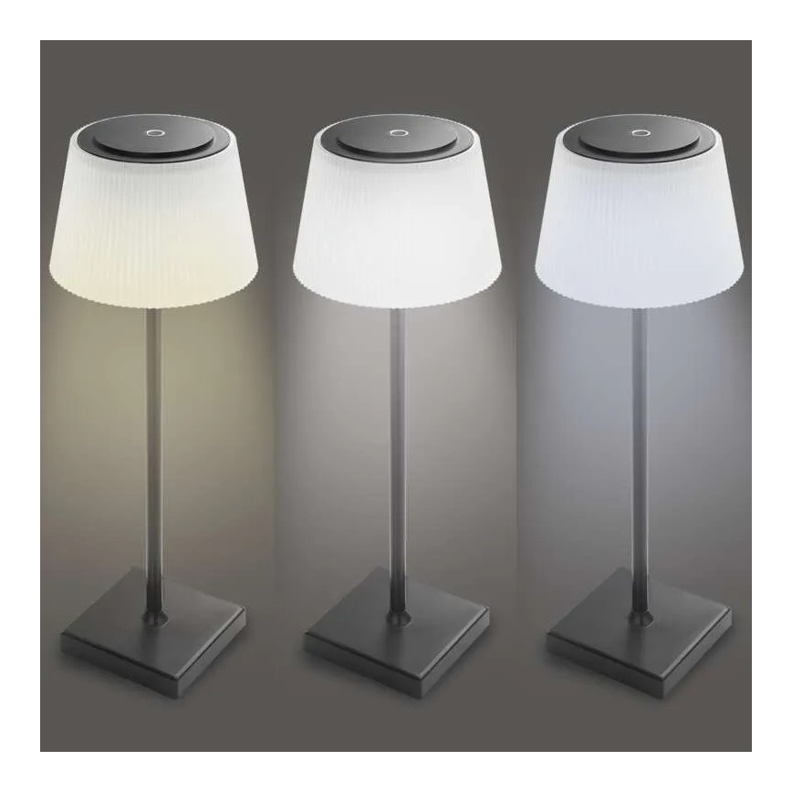 LED Stmívatelná nabíjecí lampa KATIE LED/4W/10V 1800mAh IP44 CRI 90 černá