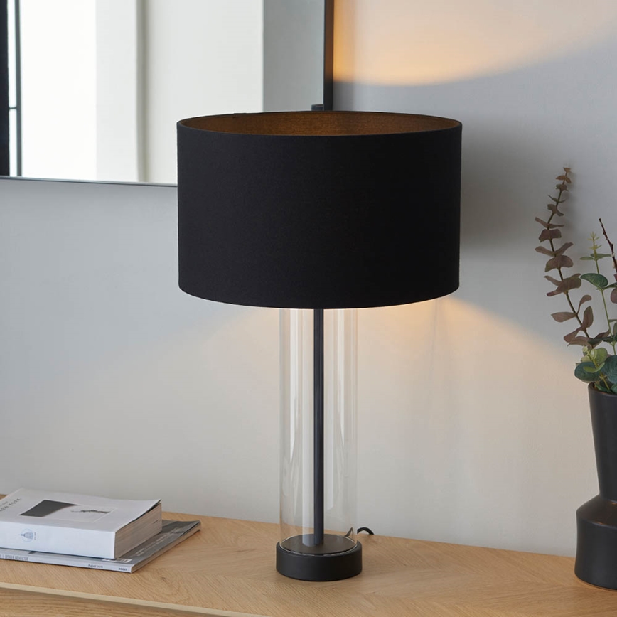 Endon 100440 - Stmívatelná stolní lampa LESSINA 1xE27/10W/230V černá