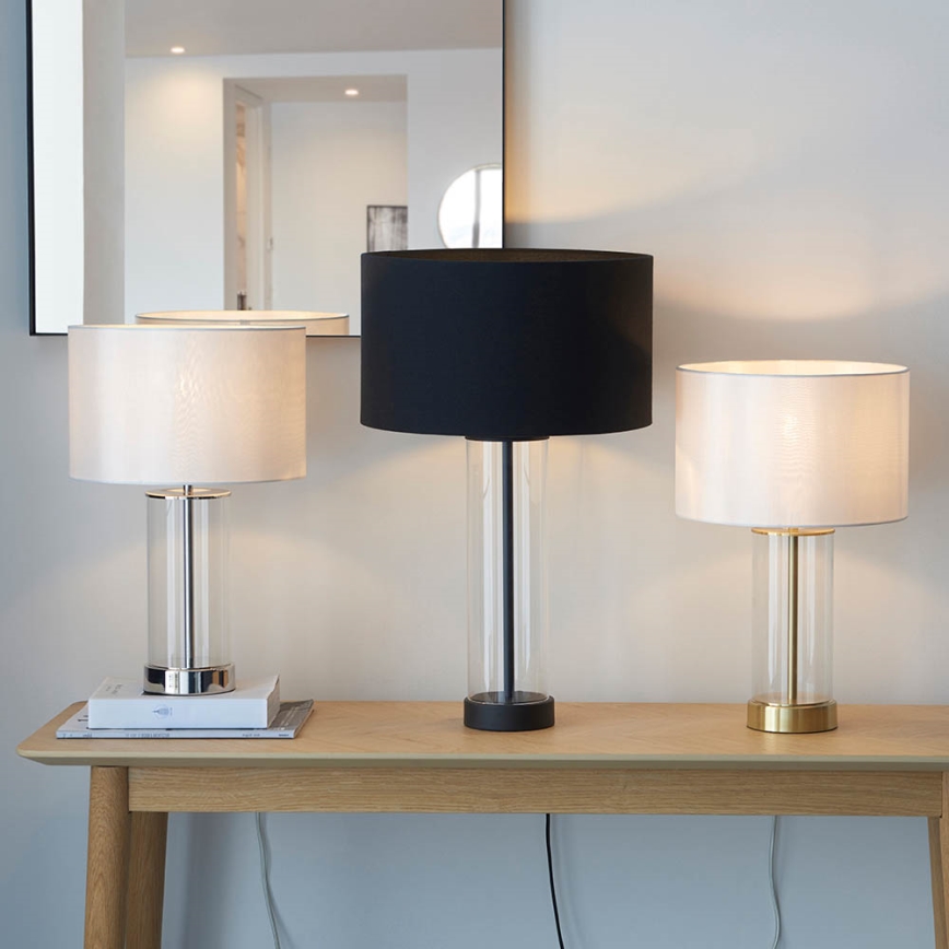 Endon 100440 - Stmívatelná stolní lampa LESSINA 1xE27/10W/230V černá