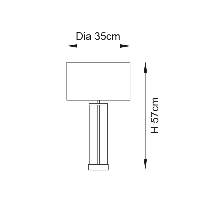 Endon 100440 - Stmívatelná stolní lampa LESSINA 1xE27/10W/230V černá