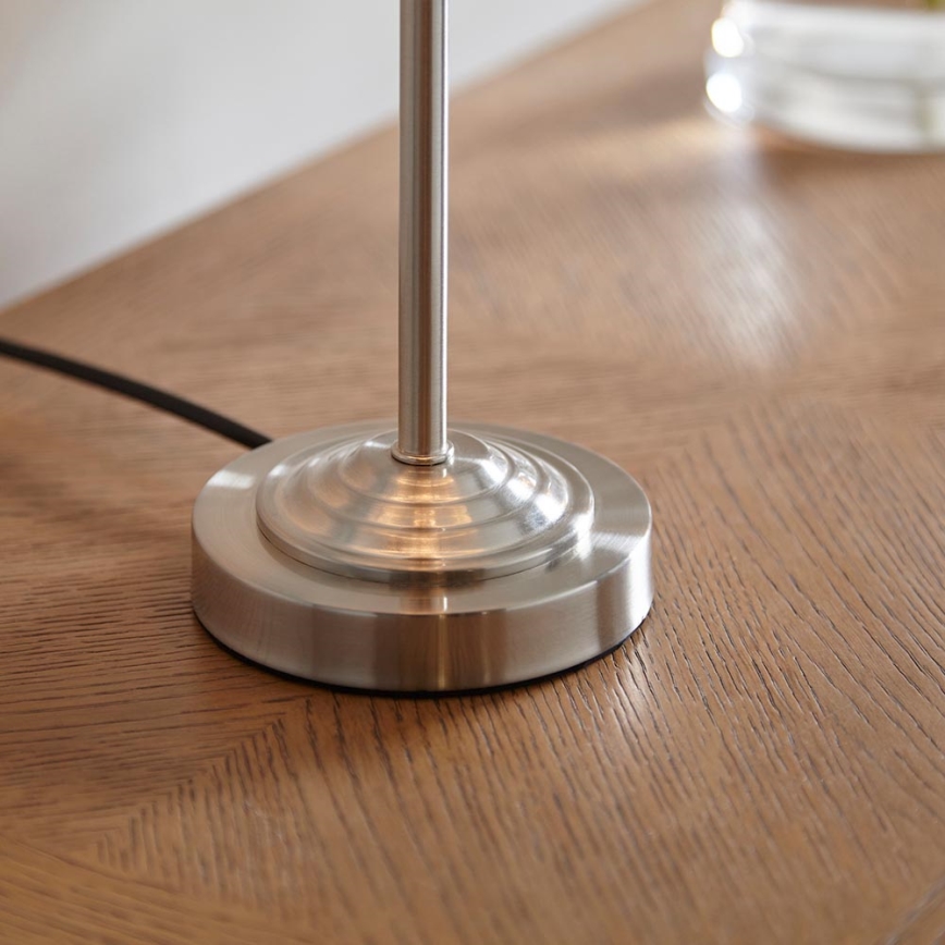 Endon 100646 - Stolní lampa HIGHCLERE 1xE14/7W/230V béžová/matný chrom pr. 25 cm