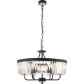 Endon 100711 - Lustr na řetězu CHESTERFIELD 6xE14/6W/230V pr. 55 cm černá