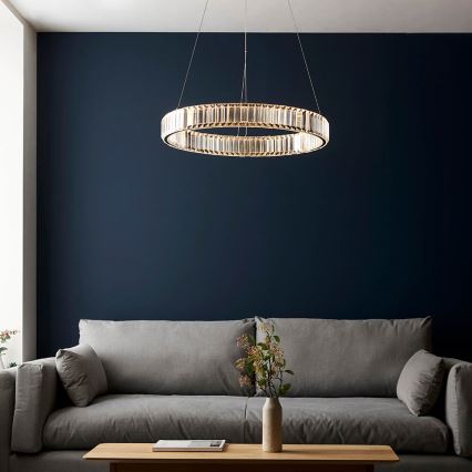 Endon 102255 - LED Stmívatelný lustr na lanku LAGUNA LED/36W/230V lesklý chrom