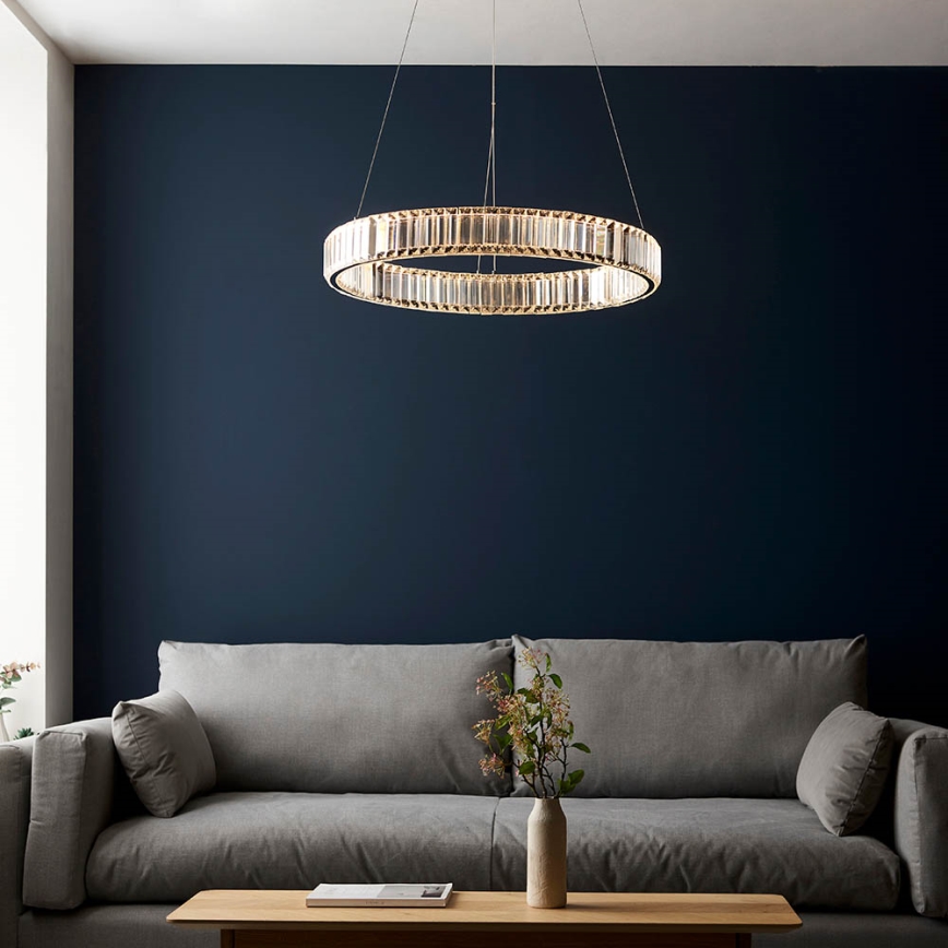 Endon 102255 - LED Stmívatelný lustr na lanku LAGUNA LED/36W/230V lesklý chrom