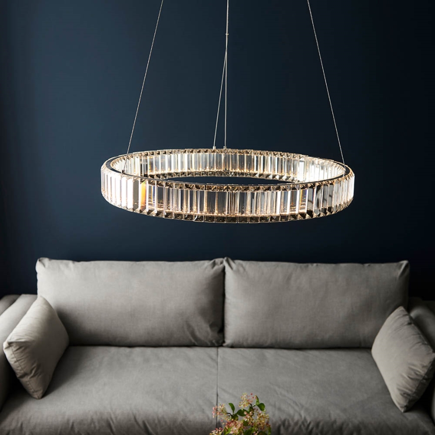 Endon 102255 - LED Stmívatelný lustr na lanku LAGUNA LED/36W/230V lesklý chrom