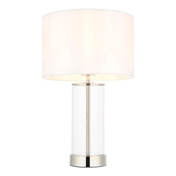Endon 102674 - Stmívatelná stolní lampa LESSINA 1xE27/10W/230V lesklý chrom/bílá