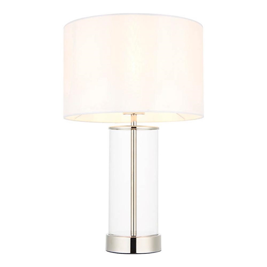 Endon 102674 - Stmívatelná stolní lampa LESSINA 1xE27/10W/230V lesklý chrom/bílá