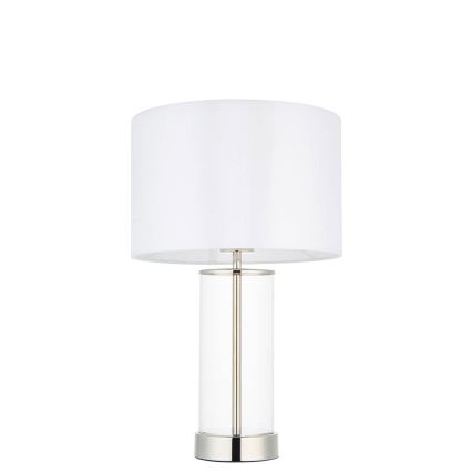 Endon 102674 - Stmívatelná stolní lampa LESSINA 1xE27/10W/230V lesklý chrom/bílá