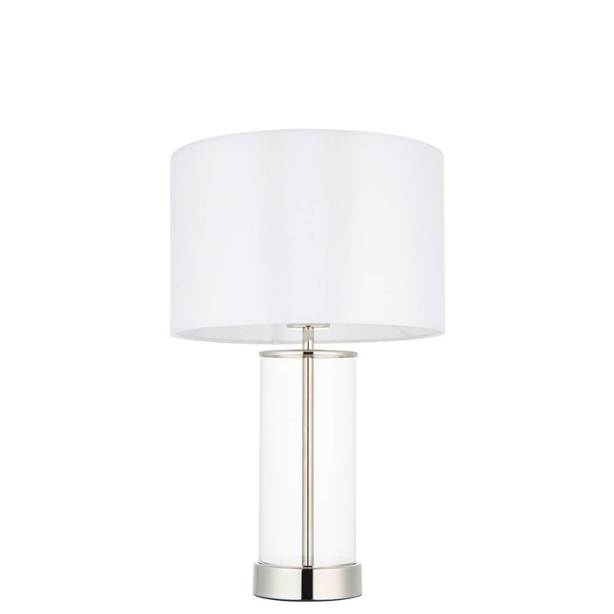 Endon 102674 - Stmívatelná stolní lampa LESSINA 1xE27/10W/230V lesklý chrom/bílá