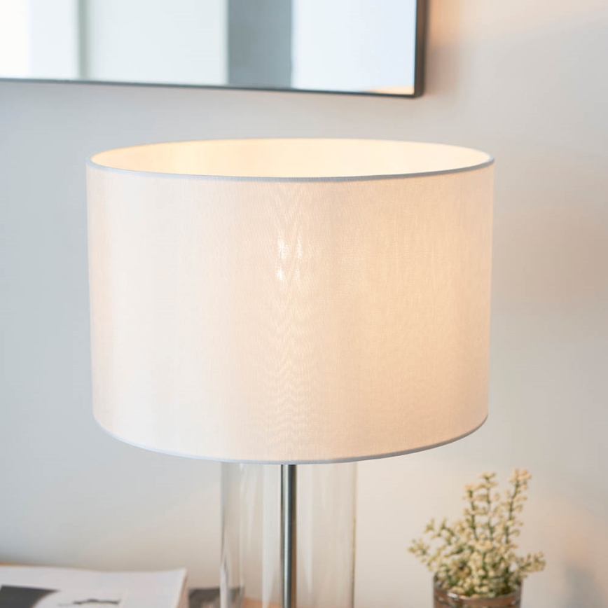 Endon 102674 - Stmívatelná stolní lampa LESSINA 1xE27/10W/230V lesklý chrom/bílá