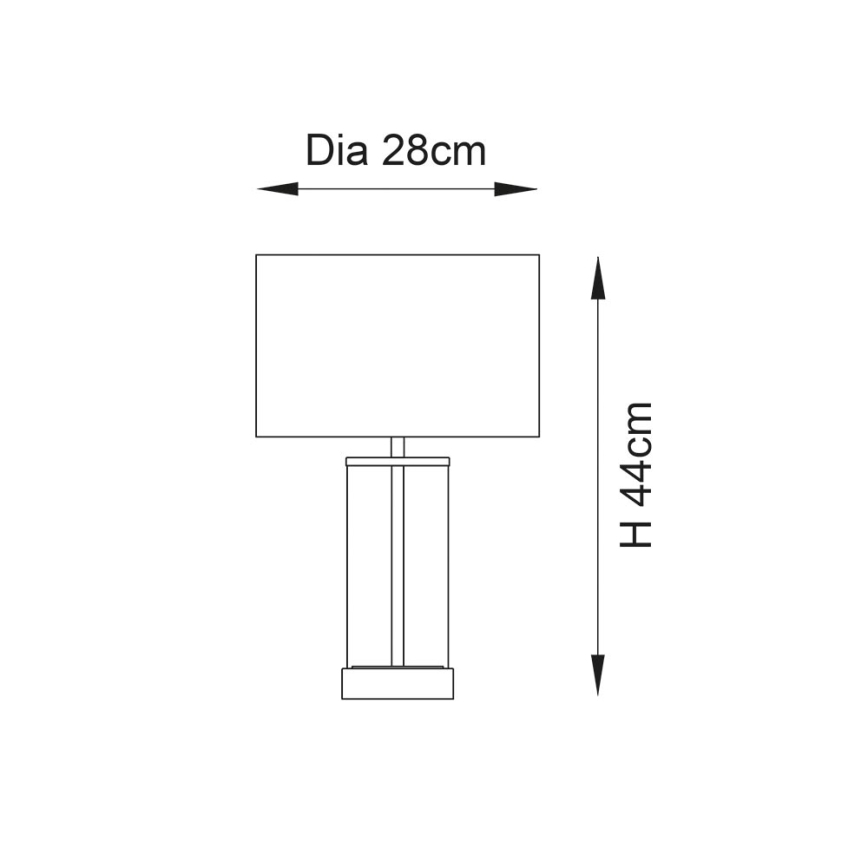 Endon 102674 - Stmívatelná stolní lampa LESSINA 1xE27/10W/230V lesklý chrom/bílá