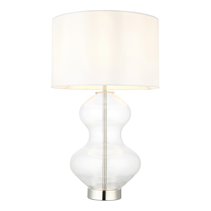 Endon 102676 - Stmívatelná stolní lampa KELDA 1xE27/10W/230V bílá/matný chrom