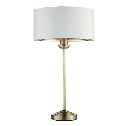 Endon 104054 - Stolní lampa HIGHCLERE 1xE14/7W/230V bílá/mosaz pr. 25 cm