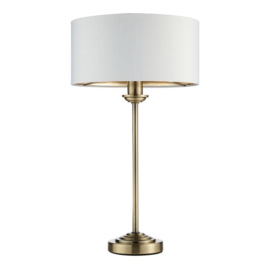 Endon 104054 - Stolní lampa HIGHCLERE 1xE14/7W/230V bílá/mosaz pr. 25 cm