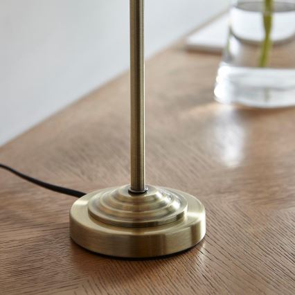 Endon 104054 - Stolní lampa HIGHCLERE 1xE14/7W/230V bílá/mosaz pr. 25 cm