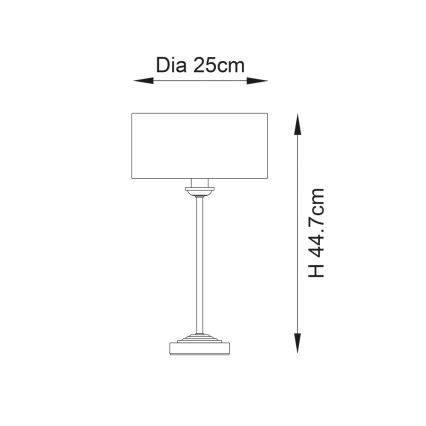 Endon 104054 - Stolní lampa HIGHCLERE 1xE14/7W/230V bílá/mosaz pr. 25 cm
