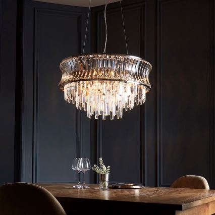 Endon 104530 - Lustr na řetězu 9xE14/6W/230V lesklý chrom