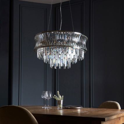 Endon 104530 - Lustr na řetězu 9xE14/6W/230V lesklý chrom