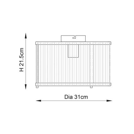 Endon 106265 - Stropní svítidlo RIDGETON 1xE27/10W/230V mosaz