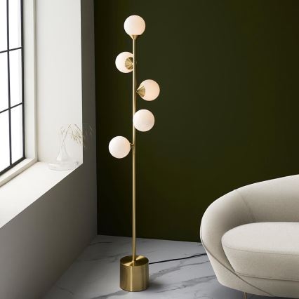 Endon 106756 - Stojací lampa OTIS 5xG9/3W/230V zlatá