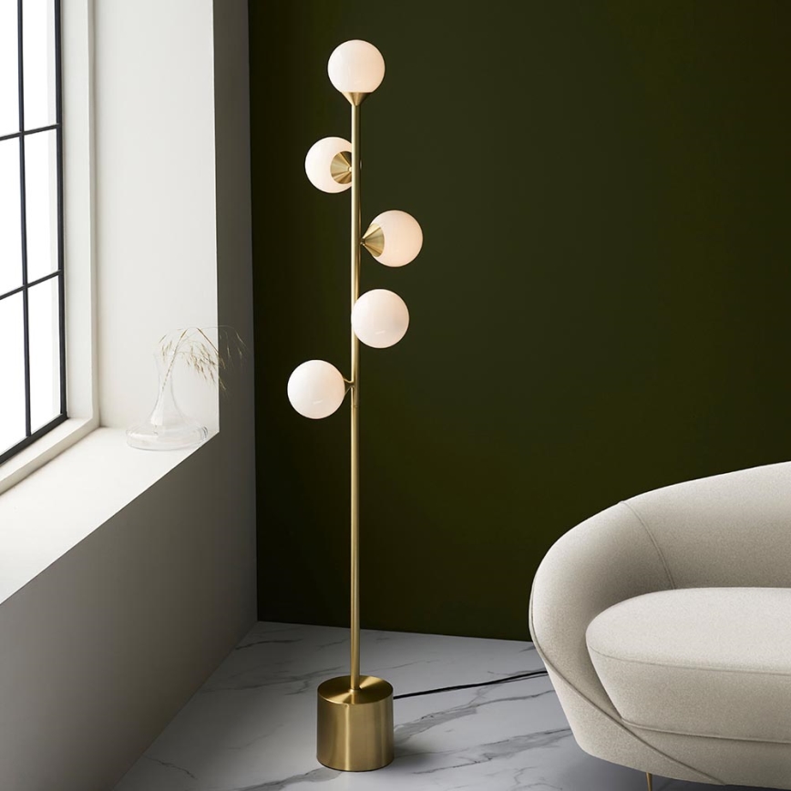 Endon 106756 - Stojací lampa OTIS 5xG9/3W/230V zlatá