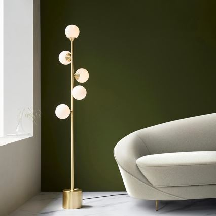 Endon 106756 - Stojací lampa OTIS 5xG9/3W/230V zlatá